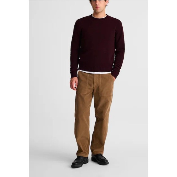 Madewell Mens XXL Burgundy 100% Heritage Merino Wool Crewneck Sweater - Picture 2 of 11